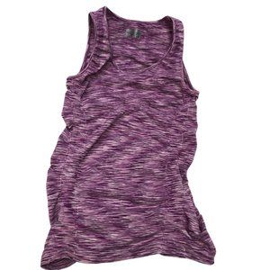 Athleta purple stripe muscle tee tank top work out S